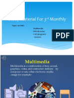 Study Material For 3 Monthly: Topics Include: Multimedia Web Browser CAD Programs Sensors