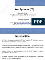 Control Systems (CS) : Lecture-14-15 Time Domain Analysis of 2 Order Systems