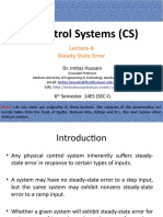 Control Systems (CS) : Lecture-6 Steady State Error