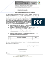 Declaración jurada subsidio luto