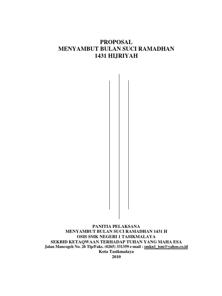 Contoh Proposal Kegiatan Ramadhan Di Sekolah – Berbagai Contoh