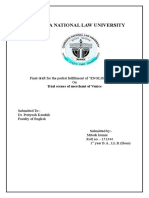 Chanakya National Law University: Final Draft For The Partial Fulfillment of "ENGLISH" Course On