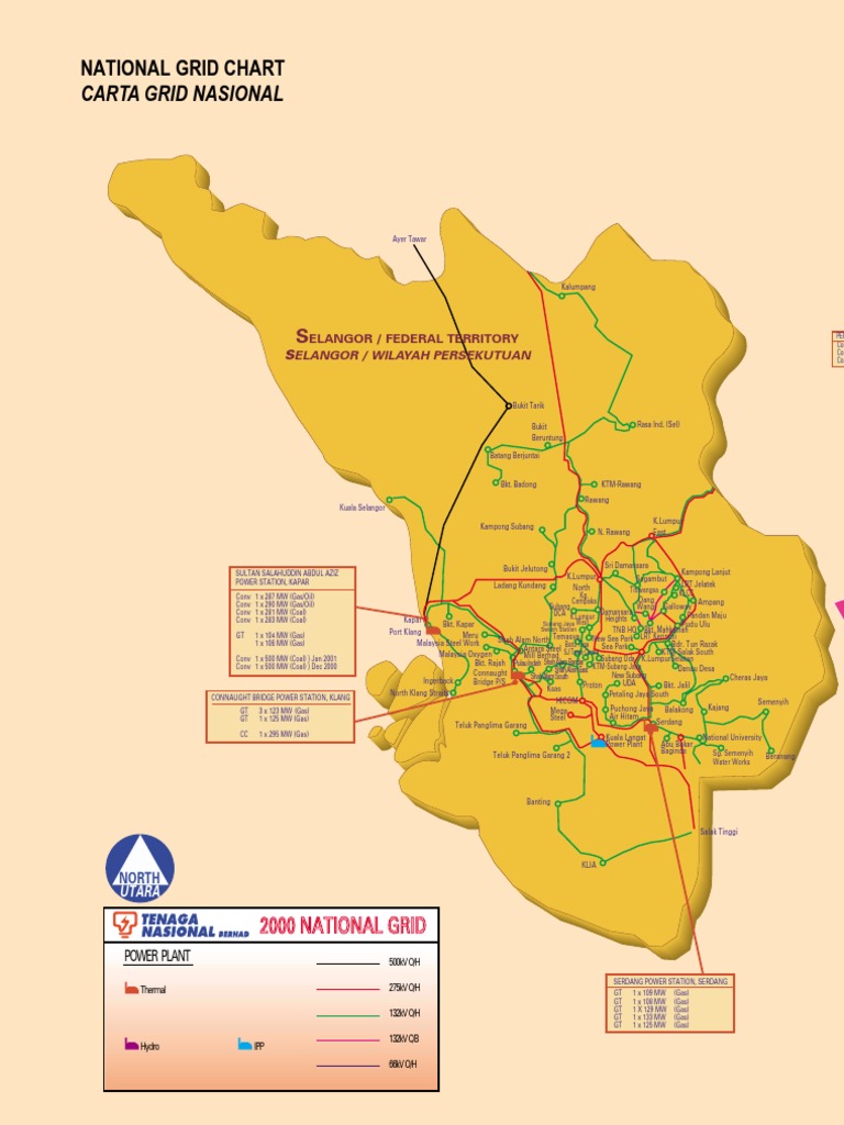Peta dan Struktur Grid Nasional TNB | PDF