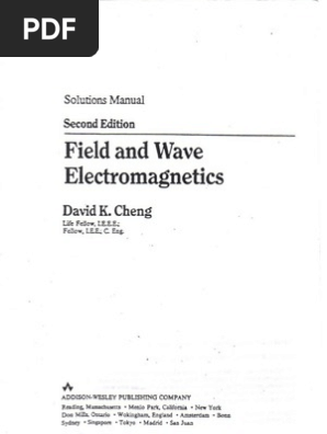 Cheng Field And Wave Electromagics 2ed Solution Manual Mechanics Theoretical Physics