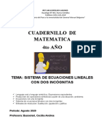 Cuadernillo de Matematica 4a Agosto