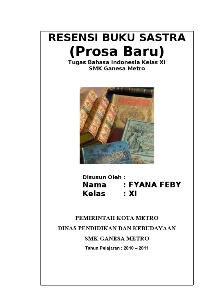resensi karya sastra (prosa baru)