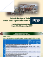 Seismic Design of Buildings BNBC 2017 Equivalent Static Force Method
