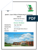 Quaid-e-Azam College Structure Mechanics Practical Copy