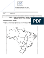 Atividade remota de reposição de conteúdos da Escola Municipal Aloys João Mann
