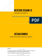 Pensamiento Matemático - Ejercicios EXANI II PDF
