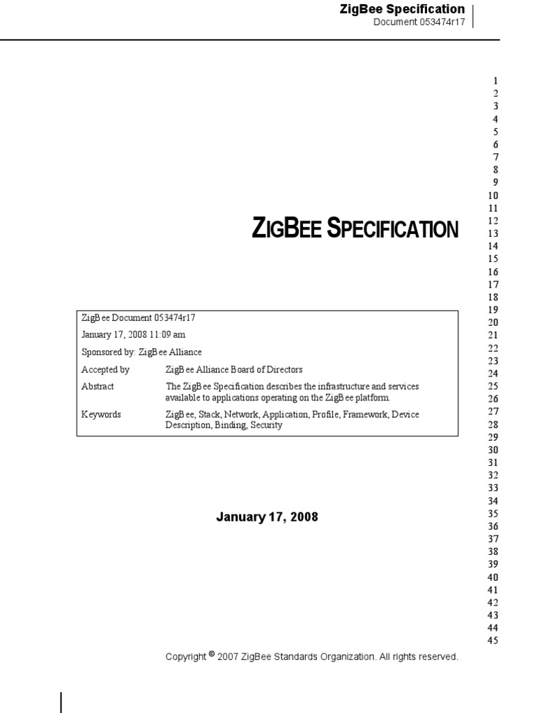 ZigBee Specification | PDF