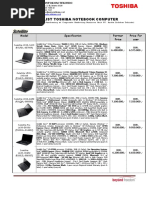 Price List Toshiba - Januari 2011