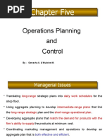 OPERATIONS MANAGEMENT-CHAPTER FIVE