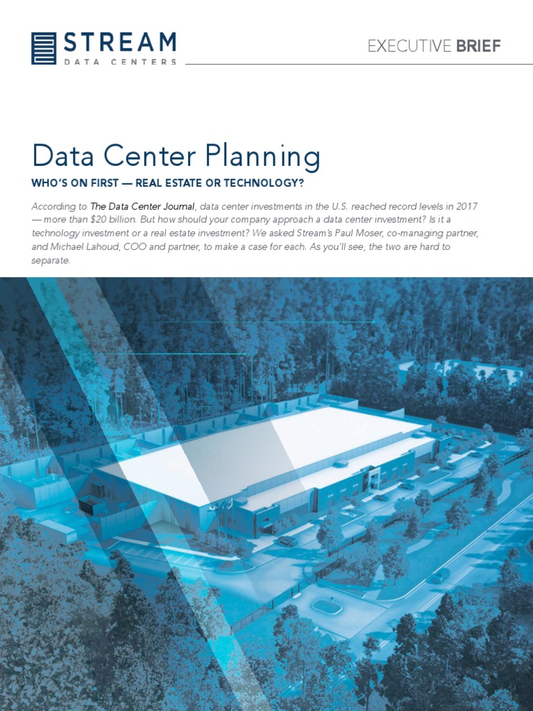 Data Center Planning Whos On First Real Estate or Technology 1 PDF
