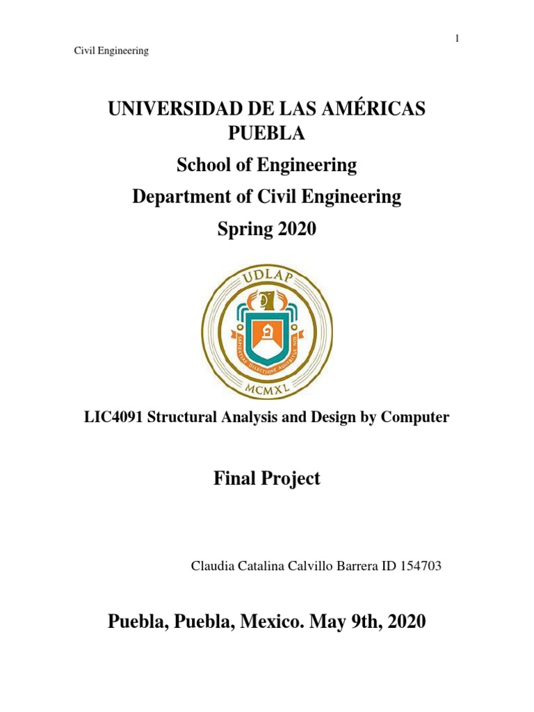 Civil Engineering Project Analysis | PDF | Beam (Structure) | Bending