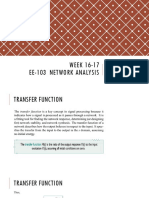 EE-103 Network Analysis Lecture on Transfer Functions, Two-Port Networks, Z & Y Parameters