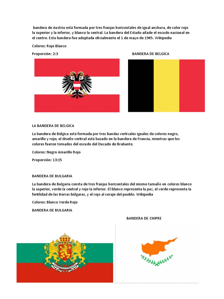 Banderas de Europa | PDF, image size:768x1024
