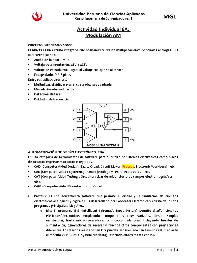 Simulación de Modulación AM en Proteus | PDF | Modulación | Modulación ...
