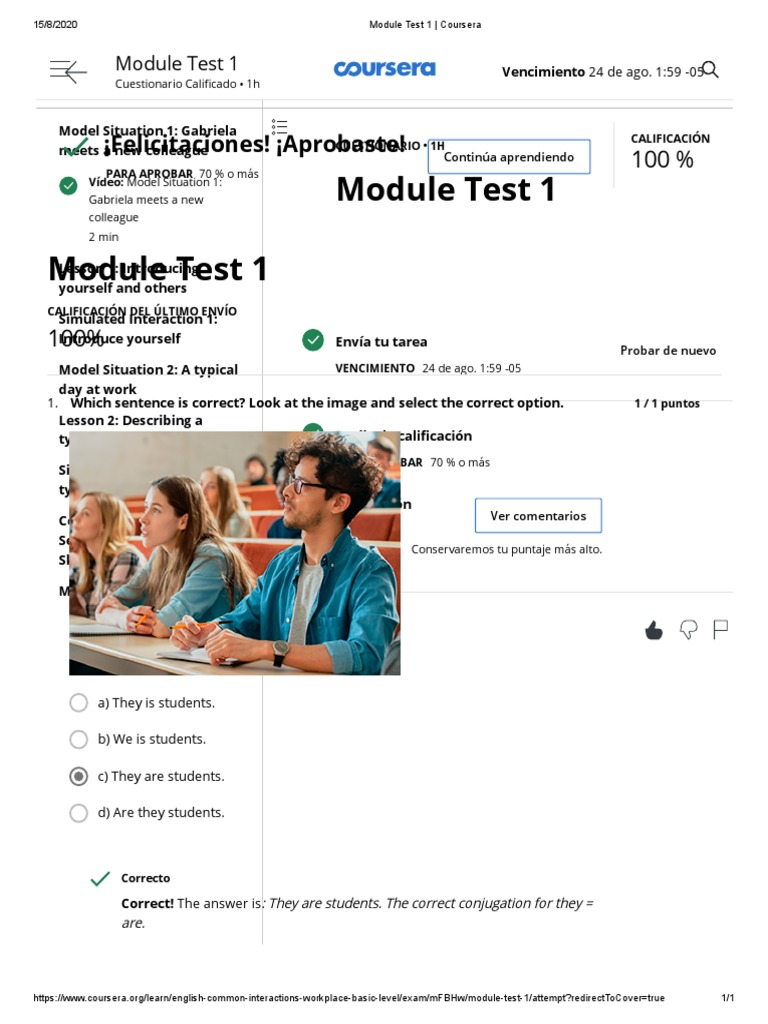 Module Test 1 - Coursera | PDF | Cognition | Learning