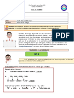 GUIA DE TRABAJO 6 Matematica Plan Especial de Aprendizaje 6 Basico Abril 2020