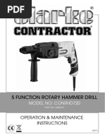 5 Function Rotary Hammer Drill: Operation & Maintenance Instructions