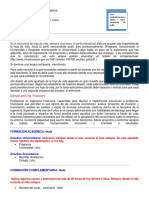Modelo de Hoja de Vida PDF