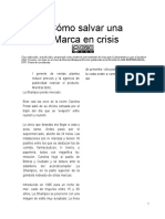 Caso Como Salvar Una Marca en Crisis