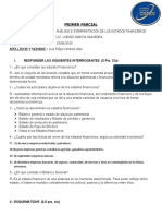 1er Parcial de ANÁLISIS E INTERPRETACIÓN DE LOS ESTADOS FINANCIEROS