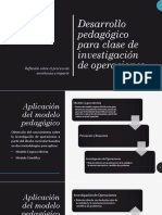 Desarrollo Pedagógico para Clase de Investigación de Operaciones