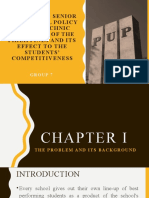 The Revised Senior High School Policy of Polytechnic University of The Philippines and Its Effect To The Students' Competitiveness