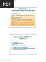 Sinusoids and Phasor C: Sinusoidal Steady-State Analysis