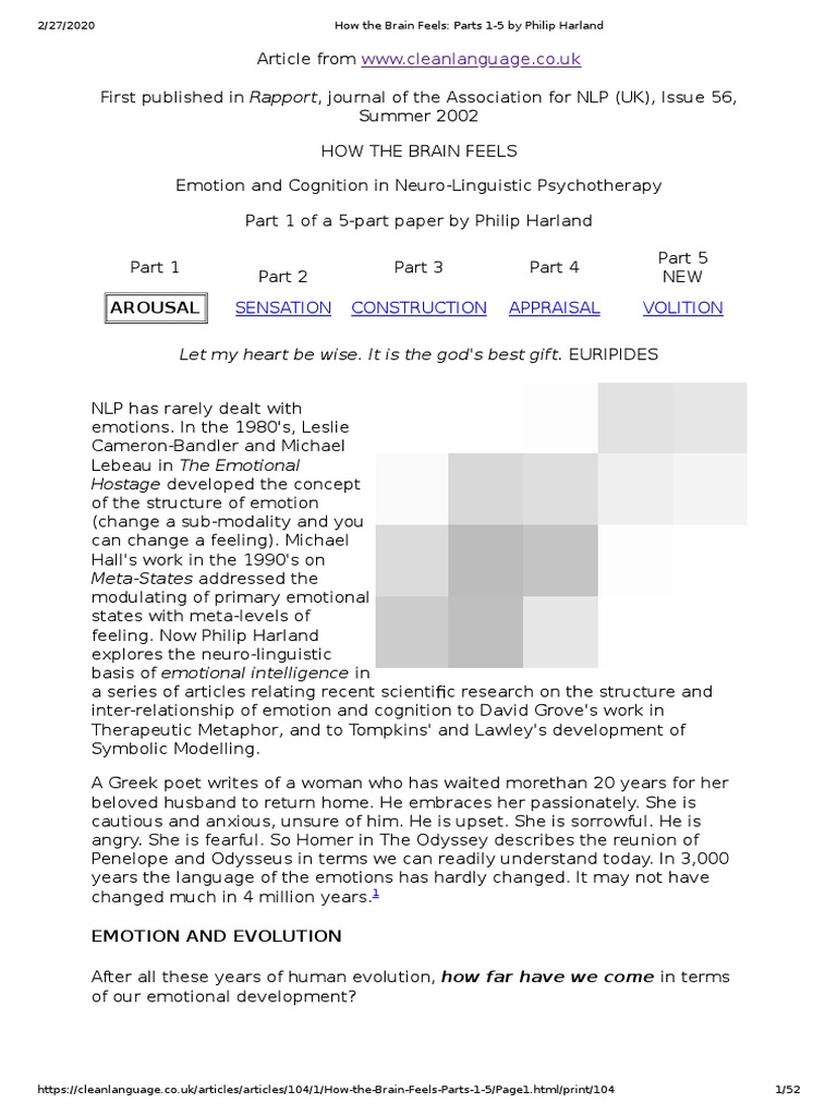 How The Brain Feels | PDF | Emotions | Feeling