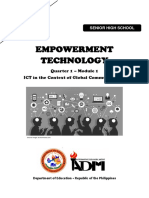Empowerment-Technology-SHS - Q1 - Mod1 - ICT in The Context of Global Communication - Ver3