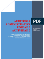 Auditoria Administrativa Unidad 2 Actividad 2