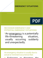 DEAL WITH EMERGENCY SITUATIONS