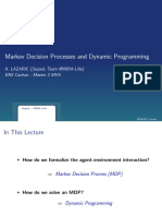 Markov Decision Processes and Dynamic Programming: A. Lazaric (Sequel Team @Inria-Lille)