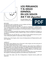 Dialnet LosPeruanosYElExilioEspanolEnLosSiglosXIXYXX 2768310 PDF