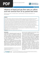 Influence of Liquid and Gas Flow Rates On Sulfuric