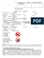 A. Vocabulary and Grammar Structure Choose The Best Answer. (3.0pts)