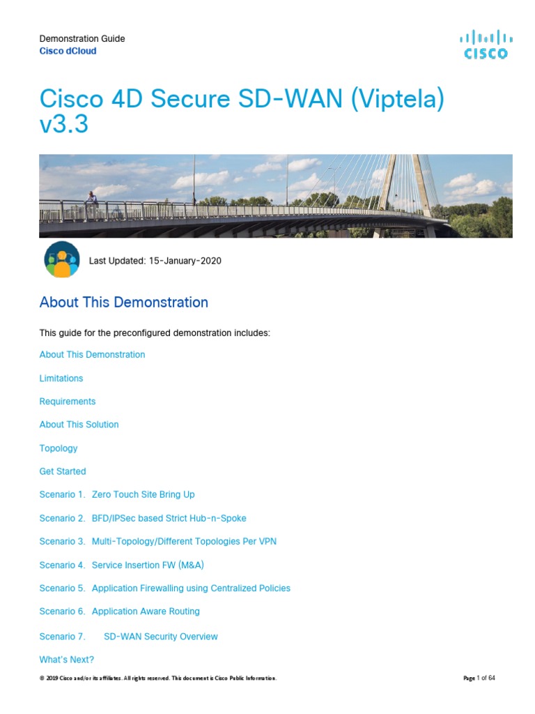 Cisco 4D SD WAN Secure Viptela v3.3 Single DC - MASTER 12 11 19 | PDF ...