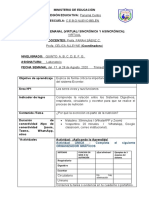 Planificación Semanal Del 17 Al 28 de Agosto 2020 Nutricion Entre Sistemas