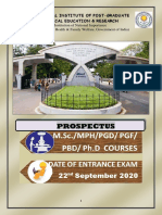 M.SC MPH PBD Etc. Prospectus 2020