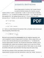 7.1 Inverse Trigonometric Derivatives PDF
