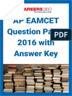AP EAMCET Question Paper 2016 with Answer Key