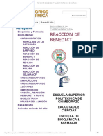 Reacción de Benedict - Laboratorios de Bioquímica