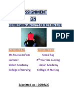 Depression and Its Effect