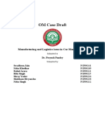 OM Case Draft: Manufacturing and Logistics Issue in Car Manufacturing