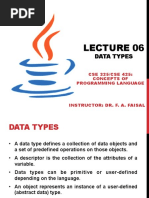 Data Types: CSE 325/CSE 425: Concepts of Programming Language