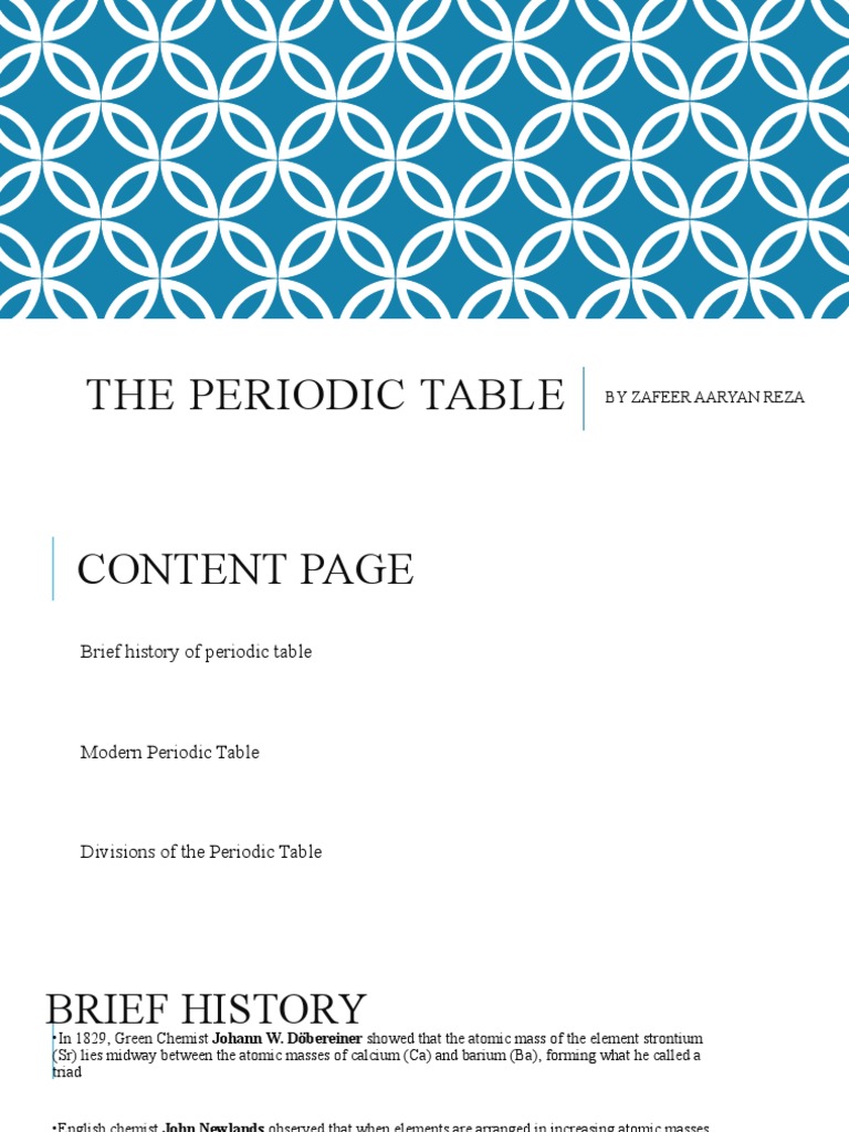 Overview of the Periodic Table | PDF | Chlorine | Ionic Bonding