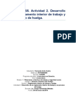 M11. U2. S5. Actividad 2. Desarrollo de Un Reglamento Interior de Trabajo y Un Proceso de Huelga